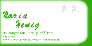 maria henig business card